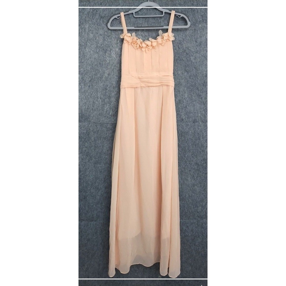 Happy Rose Girl‎ Dress 16 Pink Pleated Rhinestone Chiffon Bow Feminine Romantic